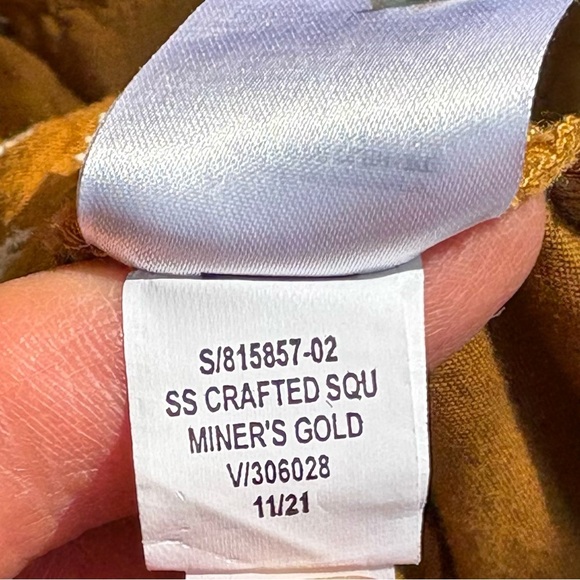 Old Navy Women Milkmaid Mini Dress Tiered Dainty Floral Embroidery Mustard sz 2X - Picture 7 of 12